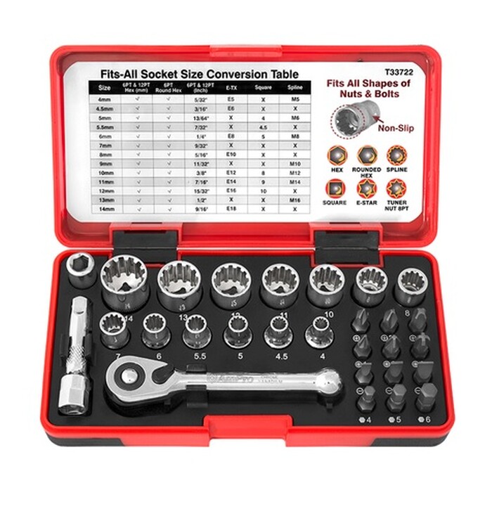 TYÖKALUSARJA FITS-ALL 1/4" 28-OS. kuva