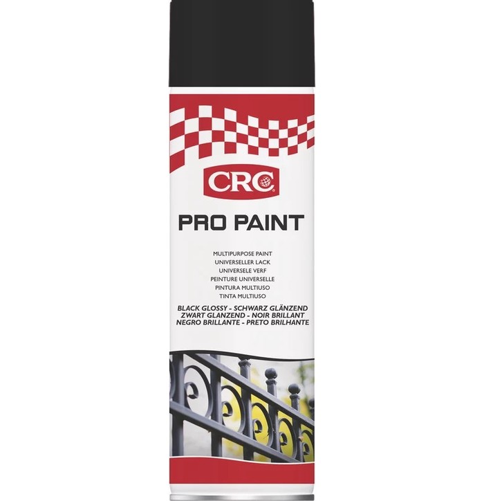 CRC MUSTA KIILTÄVÄ PRO PAINT 500/650ML kuva