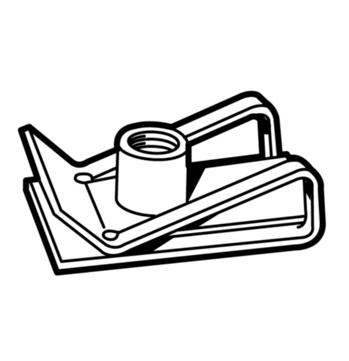 PELTIMUTTERI M6 SNU ZN P23.6XL16X0.8 kuva